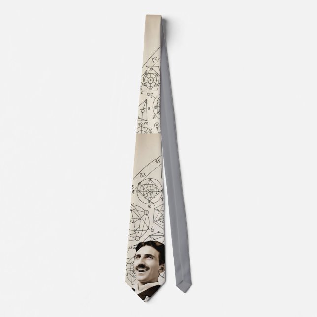 Nikola Tesla - Smiling - 369 Key for the Universe Tie (Front)
