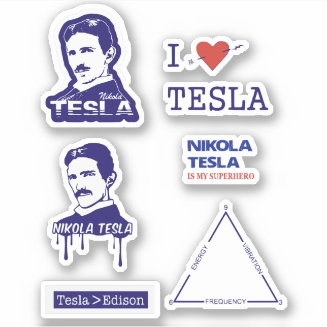 NIKOLA TESLA STICKERS (Front)