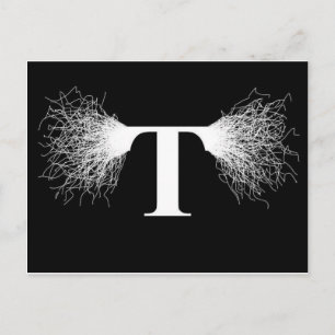 Nikola Tesla - Tesla Coil - Lightning Postcard