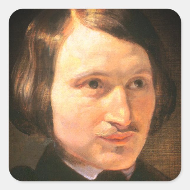 Nikolai Gogol Portrait Square Sticker (Front)