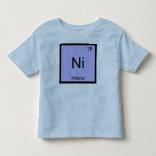 Nikolai Name Chemistry Element Periodic Table Toddler T-shirt