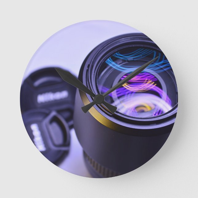 Nikon Photography Camera Round Clock (Front)