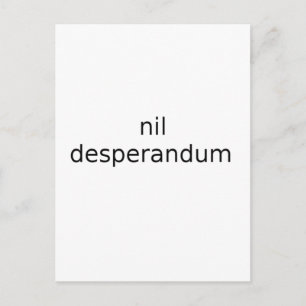nil desperandum never despair postcard