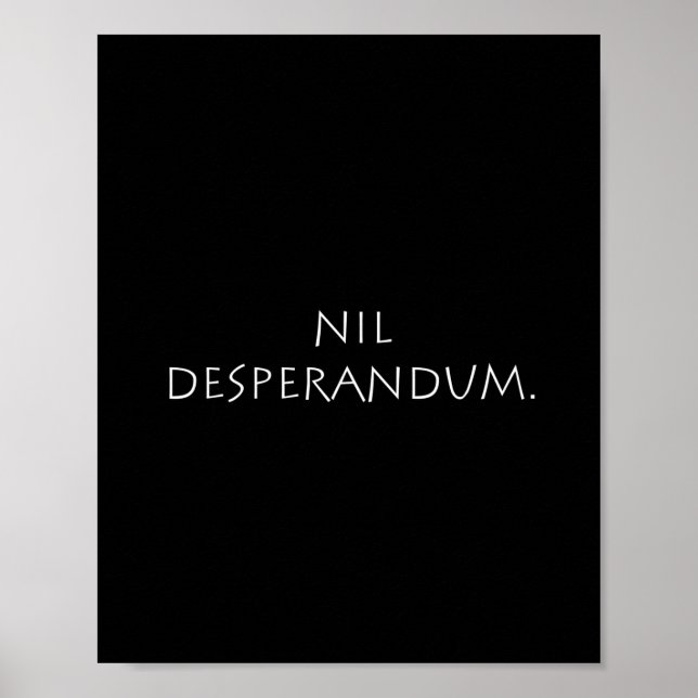 Nil Desperandum Poster (Front)