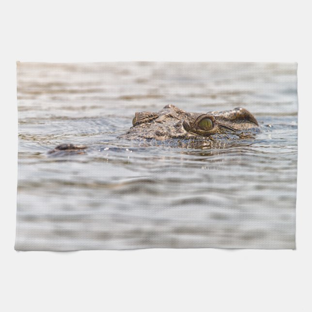 Nile Crocodile Kitchen Towel (Horizontal)