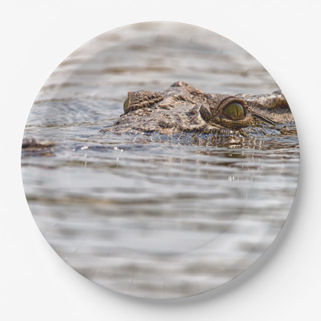 Nile Crocodile Paper Plate (Front)