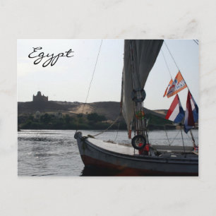 nile felucca cruise postcard