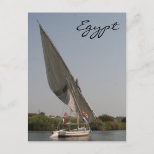 nile felucca egypt postcard