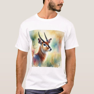 Nile Lechwe in Serenity 310724AREF115 - Watercolor T-Shirt