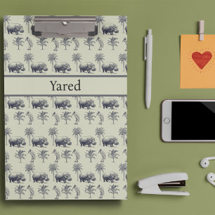 Nile River Botanical Pattern, custom Clipboard