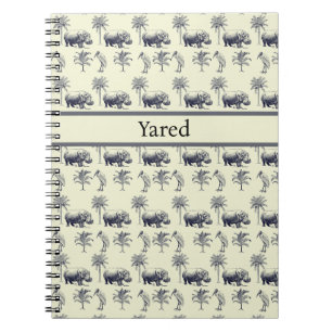 Nile River Botanical Pattern, custom Notebook
