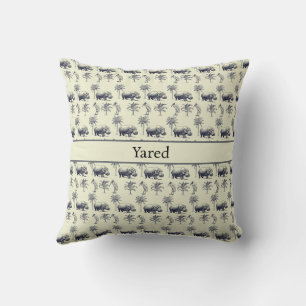 Nile River Botanical Pattern, custom Throw Pillow