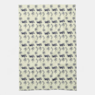 Nile River Botanical Pattern Kitchen Towel