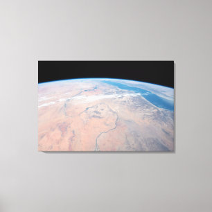 Nile River Winding Northward Next To The Red Sea Canvas Print