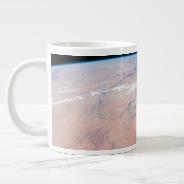 Nile River Winding Northward Next To The Red Sea Large Coffee Mug (Left)