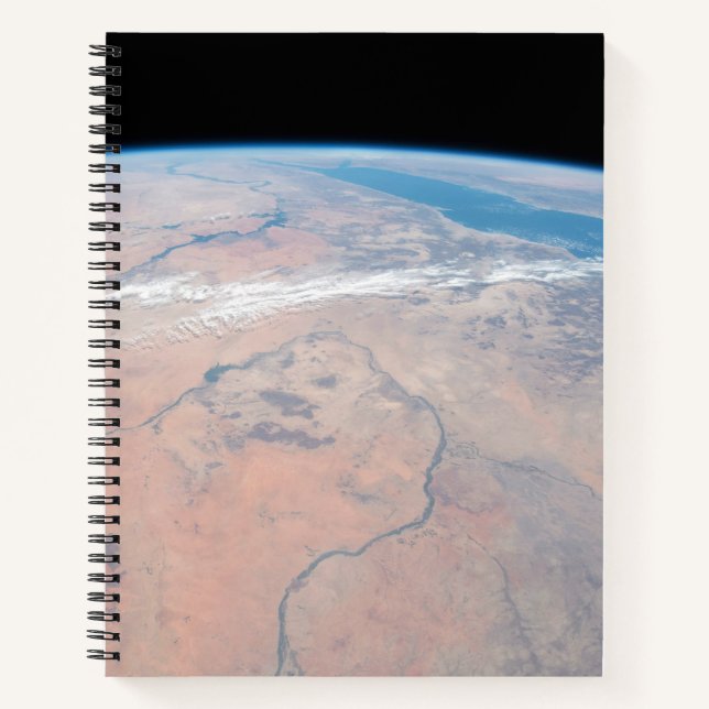 Nile River Winding Northward Next To The Red Sea Notebook (Front)