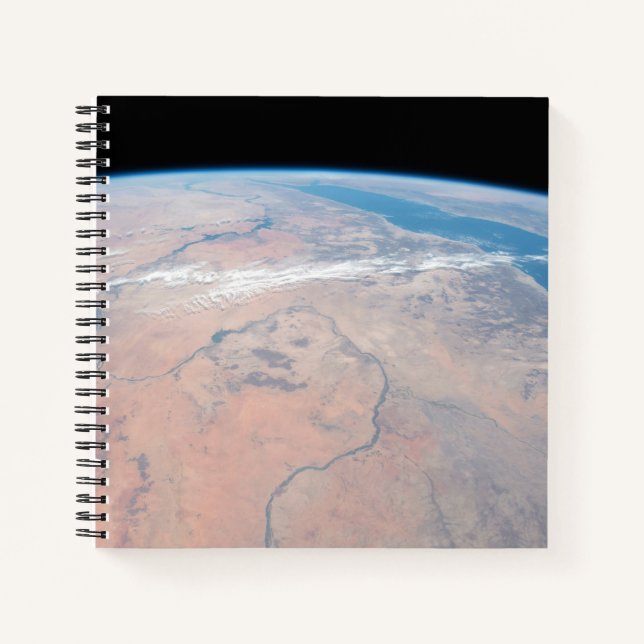 Nile River Winding Northward Next To The Red Sea Notebook (Front)