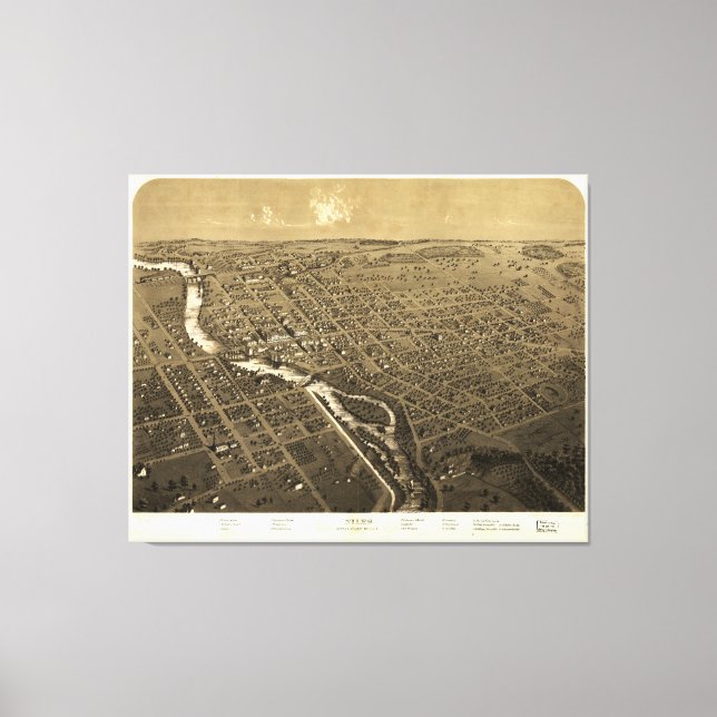 Niles, Michigan (1868) Canvas Print (Front)