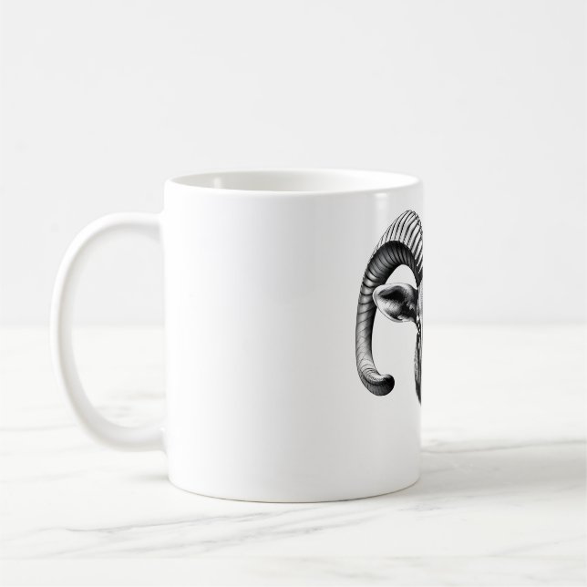 Nilgiri Tahr T-Shirt - Realistic Wildlife Design Coffee Mug (Left)