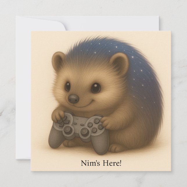 Nim Plays Customizable Comfort Series Card (Front)