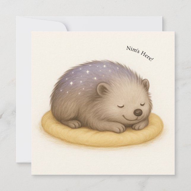 Nim Sleeps Customizable Comfort Series Card (Front)