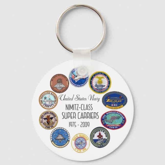 NIMITZ CLASS AIRCRAFT CARRIER        KEYCHAIN (Front)