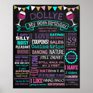 N'IMPORTE QUEL ÂGE Adulte 90e anniversaire tableau