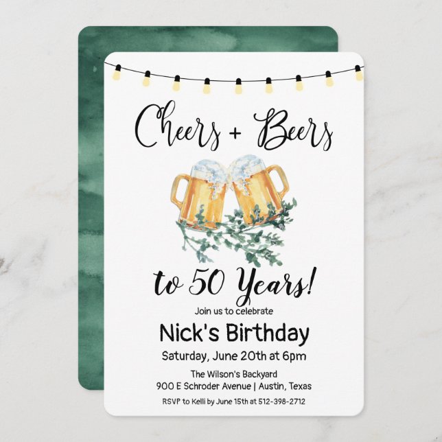 N'IMPORTE QUEL ÂGE - Bravo et bières Invitation d' (Devant / Derrière)