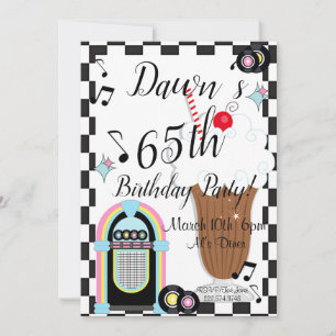 N'importe quel âge, Invitation d'anniversaire rétr