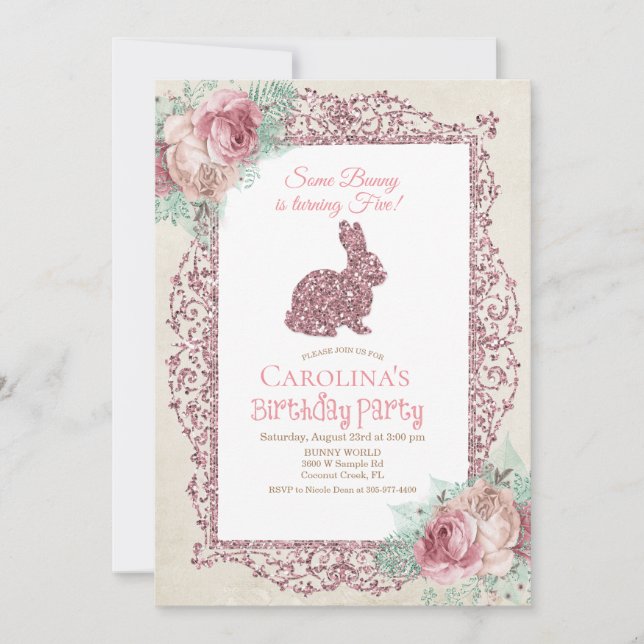 N'IMPORTE QUEL ÂGE - Un lapin Invitation à l'Anniv (Devant)
