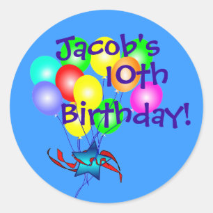 N'Importe Quel Nom Et Âge Amusants Stickers Balloo