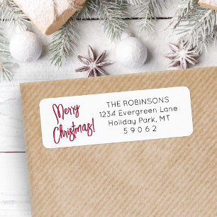 N'importe quel script rouge brossé Noël Adresse de