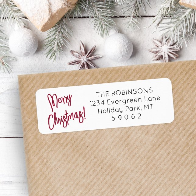 N'importe quel script rouge brossé Noël Adresse de (Créateur téléchargé)