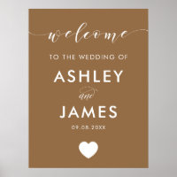 N'importe quelle Affiche de bienvenue Mariage coul