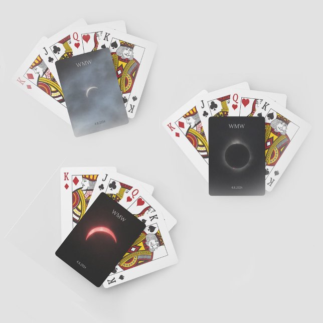 N'importe quelles cartes à jouer Eclipse (Fully Customizable: 3 Real Eclipse Photos to Choose From Or Use Your Own!)