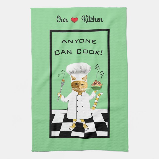 N'Importe Qui Peut Cuisiner ! Serviette de cuisine (Vertical)