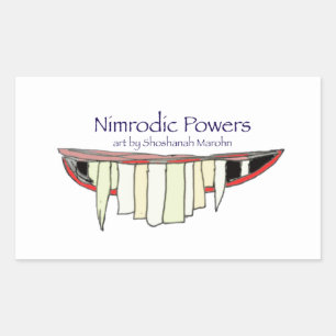 Nimrodic Powers: Art by Shoshanah Marohn fang vamp Sticker