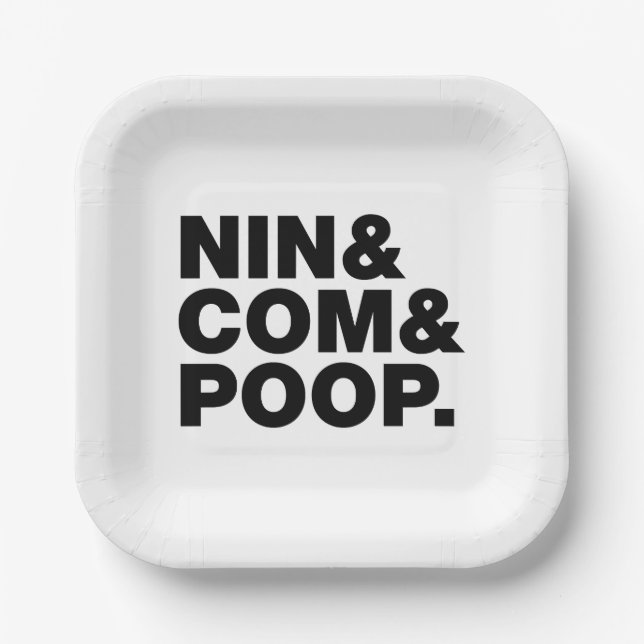 NIN & COM & POOP. PAPER PLATE (Front)