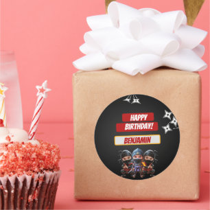 Nina Birthday Classic Round Sticker