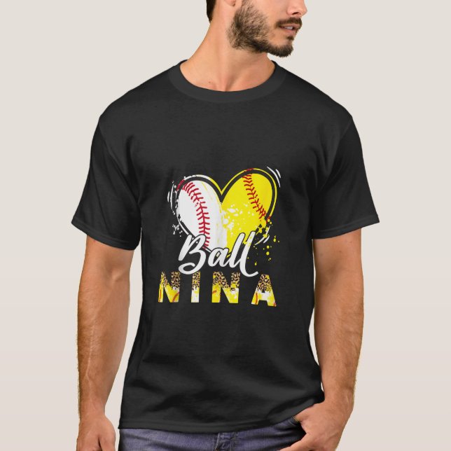 Nina of Both Baseball Softball Sport Matching Fami T-Shirt (Front)
