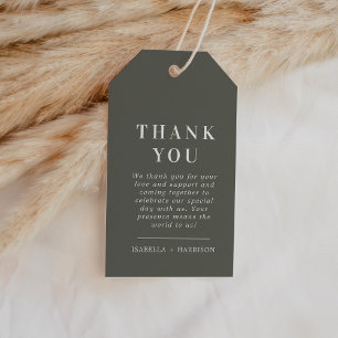 NINA Sage Green Minimalist Bohemian Favor Tag