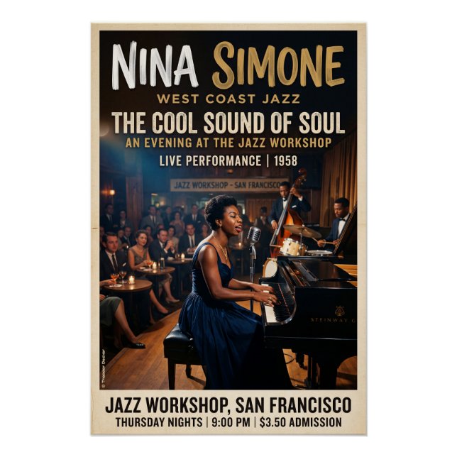 Nina Simone 1958  Poster (Front)