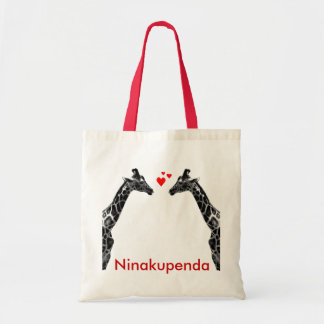 Ninakupenda "je t'aime" sac de girafe