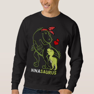 Ninasaurus Nina Tyrannosaurus Dinosaur Baby Mother Sweatshirt