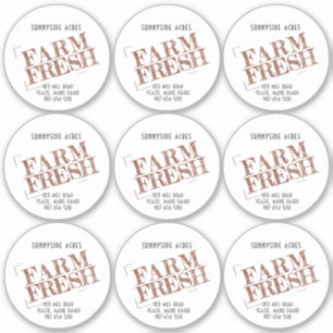 Nine 2.5" Red FARM FRESH Vintage Style Product