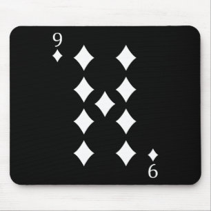 Nine (9) Of Diamonds Poker Card Playing Card  Mouse Pad
