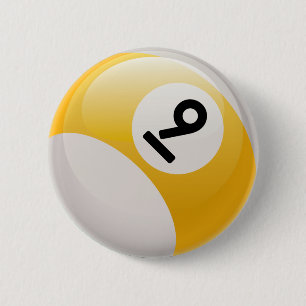 NINE BALL 2 INCH ROUND BUTTON