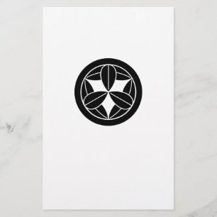 Nine bamboo leaves in circle stationery