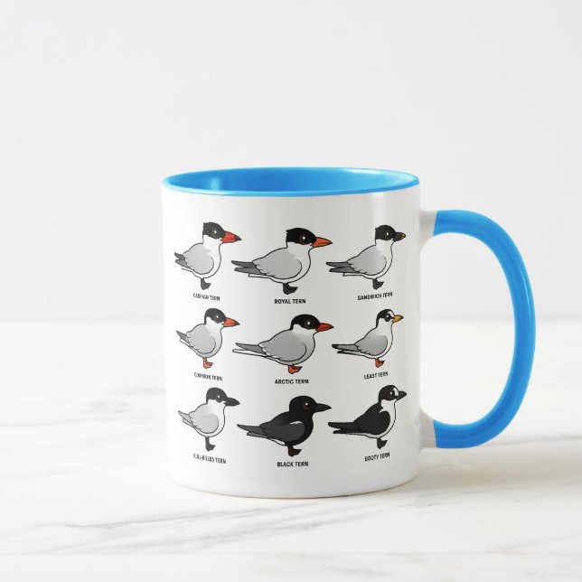 Nine Birdorable Terns (labelled) Mug (Right)