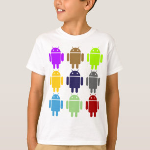 Nine Bug Droids (Android Multiple Colours Humour) T-Shirt